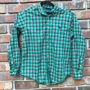 [Ralph Lauren] Green Plaid Button Down Shirt